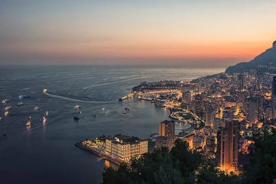 Monaco Evening by Manjik Pictures art print