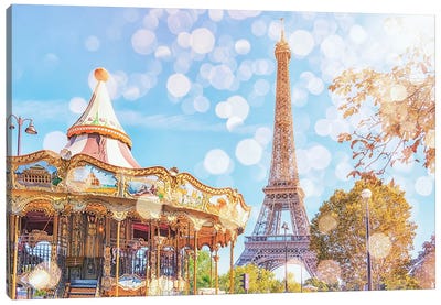 Paris Fairy Tale Canvas Art Print - Carousels