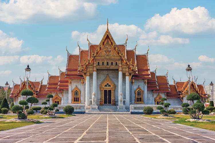 Marble Temple In Bangkok by Manjik Pictures wall art