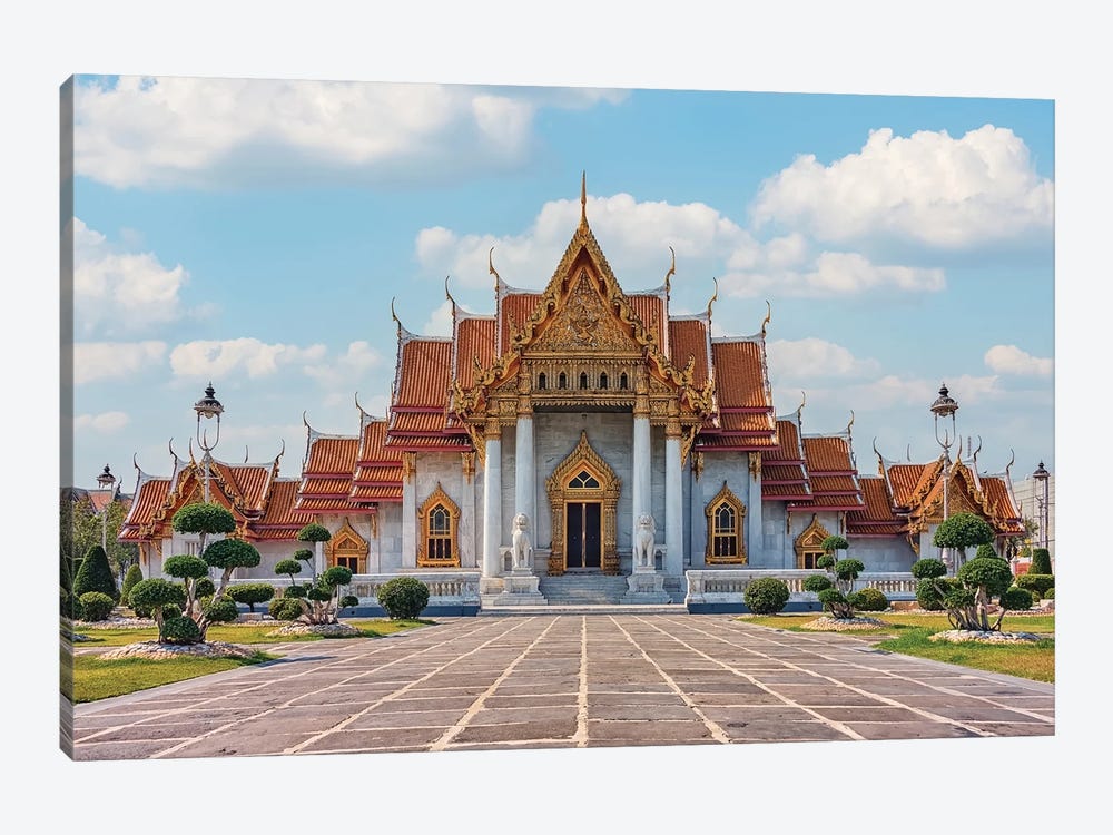 Marble Temple In Bangkok by Manjik Pictures 1-piece Canvas Wall Art