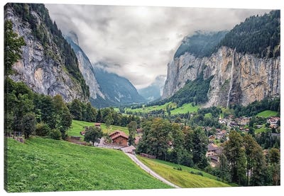 Swiss Valley Canvas Art Print - Manjik Pictures