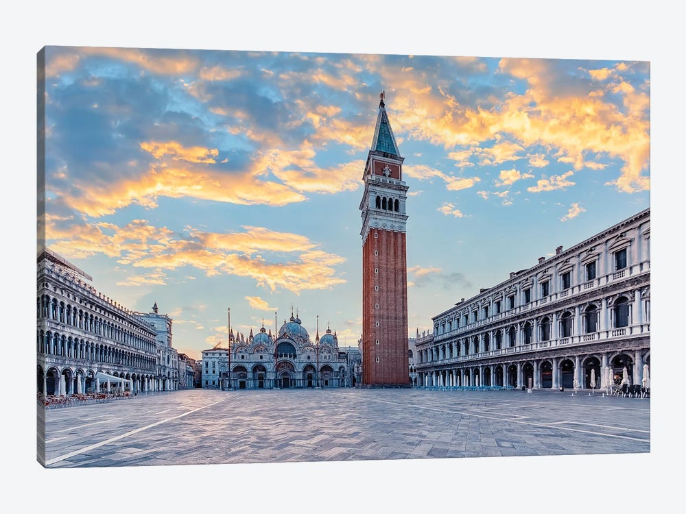 St. Mark Square by Manjik Pictures 1-piece Canvas Artwork