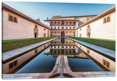 Alhambra Architecture Canvas Art Print - Famous Palaces & Residences