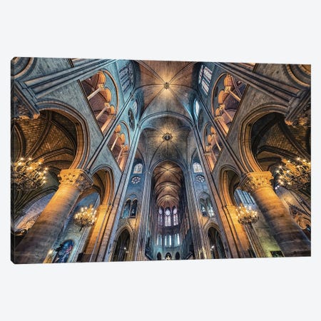 Notre Dame Architecture Canvas Print #EMN716} by Manjik Pictures Canvas Print
