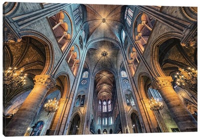 Notre Dame Architecture Canvas Art Print - Notre Dame Cathedral