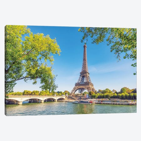 Eiffel Tower Canvas Print #EMN717} by Manjik Pictures Art Print