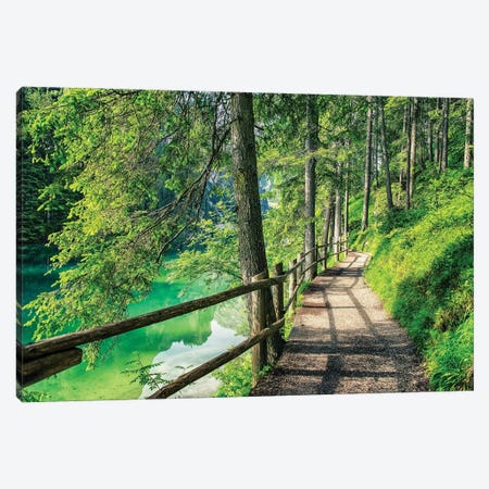 A Promenade By The Lake Canvas Print #EMN719} by Manjik Pictures Canvas Art