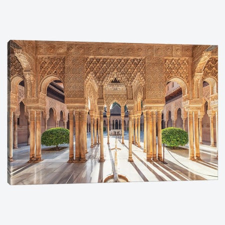 Sunny Alhambra Canvas Print #EMN721} by Manjik Pictures Canvas Print