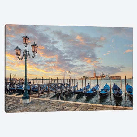 Sunrise In Venice Canvas Print #EMN727} by Manjik Pictures Canvas Artwork