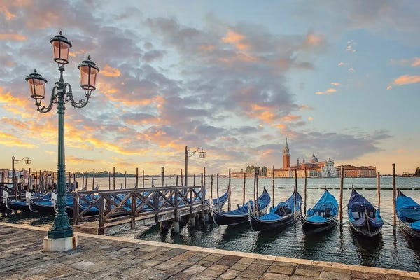 Harbors: Sunrise In Venice by Manjik Pictures
