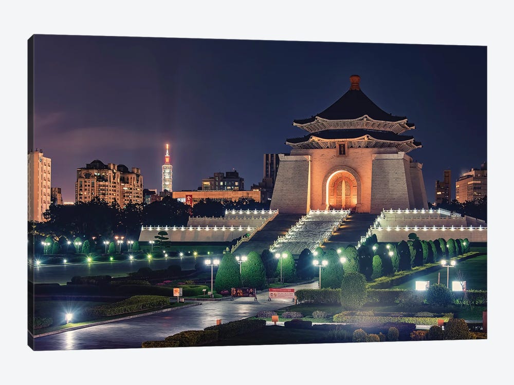 Taipei By Night by Manjik Pictures 1-piece Canvas Print