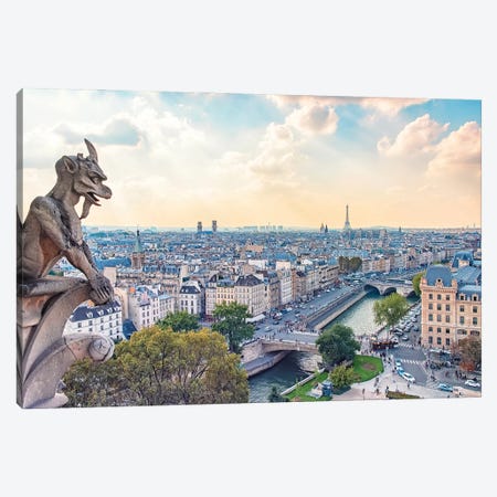 View From Notre Dame Canvas Print #EMN746} by Manjik Pictures Canvas Art