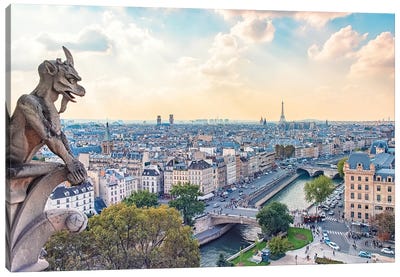 View From Notre Dame Canvas Art Print - Notre Dame Cathedral