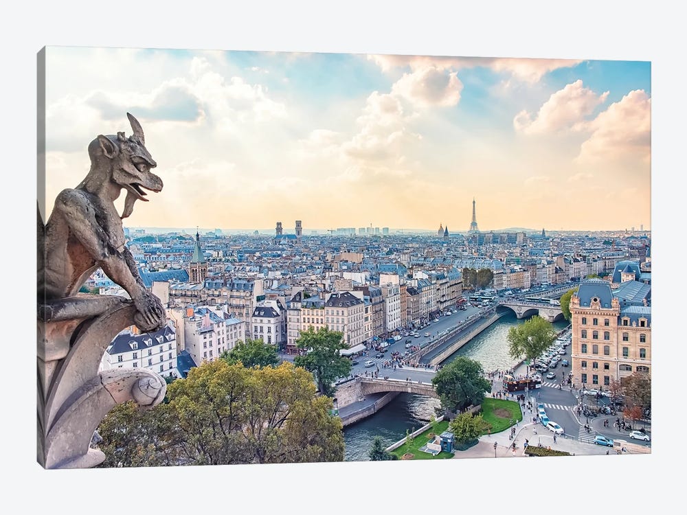 View From Notre Dame by Manjik Pictures 1-piece Canvas Artwork