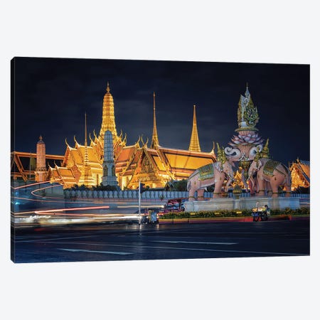 Grand Palace In Bangkok Canvas Print #EMN750} by Manjik Pictures Canvas Art