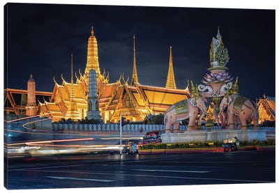 Grand Palace In Bangkok Canvas Art Print - Famous Palaces & Residences