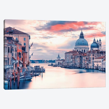 Grand Canal Sunrise Canvas Print #EMN754} by Manjik Pictures Canvas Print