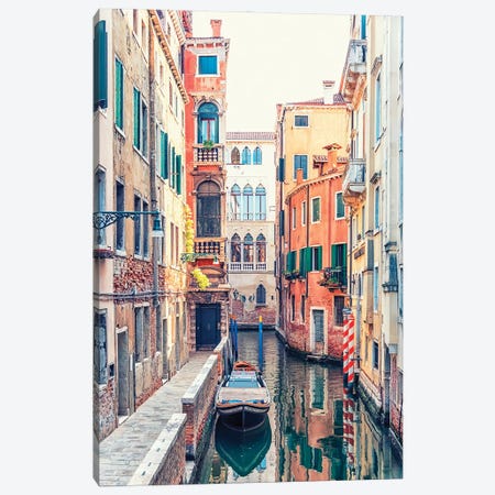 Canal In Venice Canvas Print #EMN755} by Manjik Pictures Canvas Print