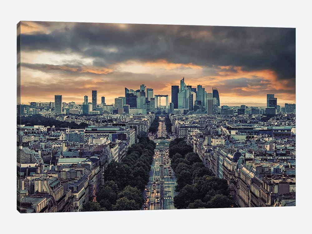 La Defense In The Evening by Manjik Pictures 1-piece Canvas Print