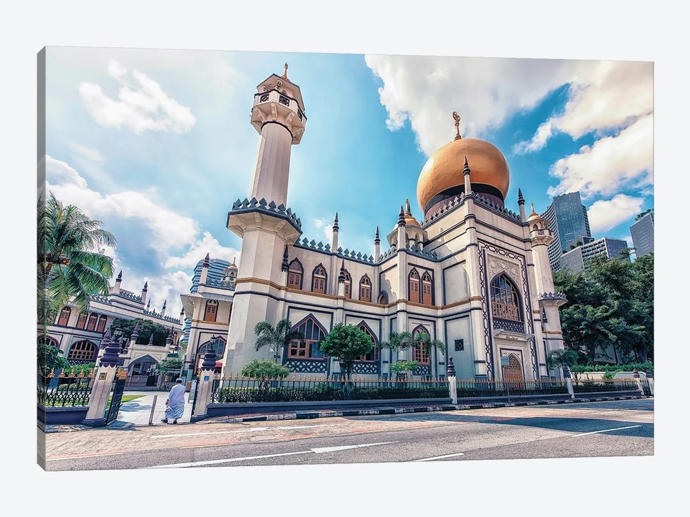 Sultan Mosque In Singapore by Manjik Pictures 1-piece Canvas Wall Art