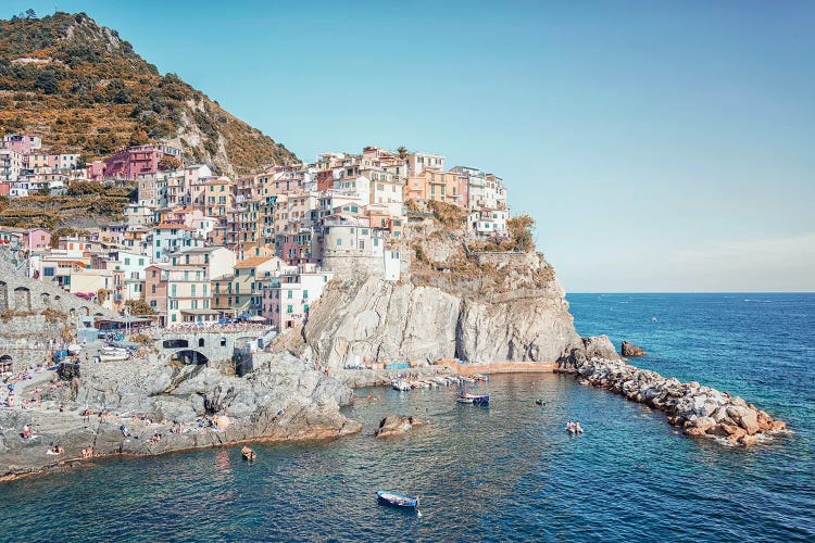 Manarola Village In Italy by Manjik Pictures wall art