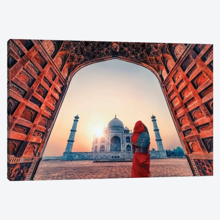 Morning In Agra Canvas Print #EMN77} by Manjik Pictures Canvas Wall Art
