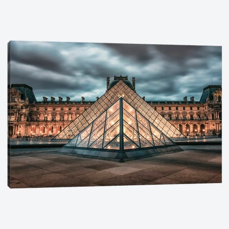 Pyramid In Paris Canvas Print #EMN781} by Manjik Pictures Canvas Print