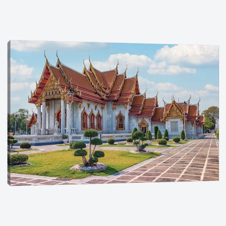 Temple In Bangkok Canvas Print #EMN789} by Manjik Pictures Art Print