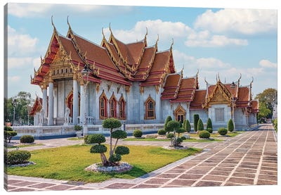 Temple In Bangkok Canvas Art Print - Thailand Art