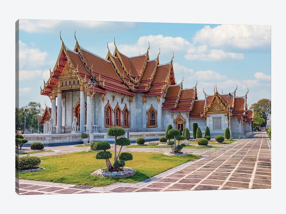 Temple In Bangkok by Manjik Pictures 1-piece Canvas Print