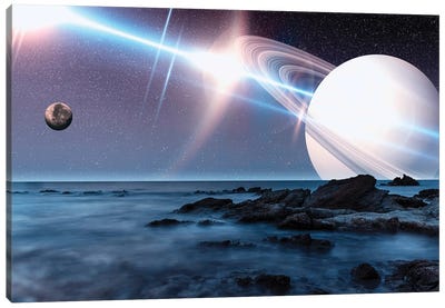 Space Adventure Canvas Art Print - Manjik Pictures