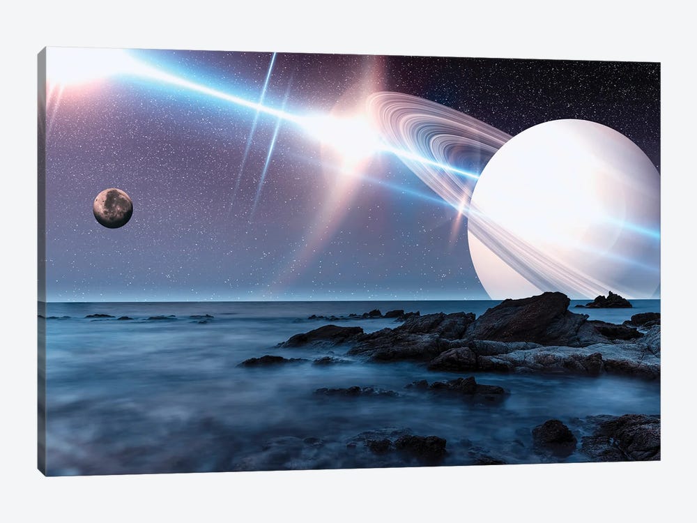 Space Adventure by Manjik Pictures 1-piece Canvas Wall Art