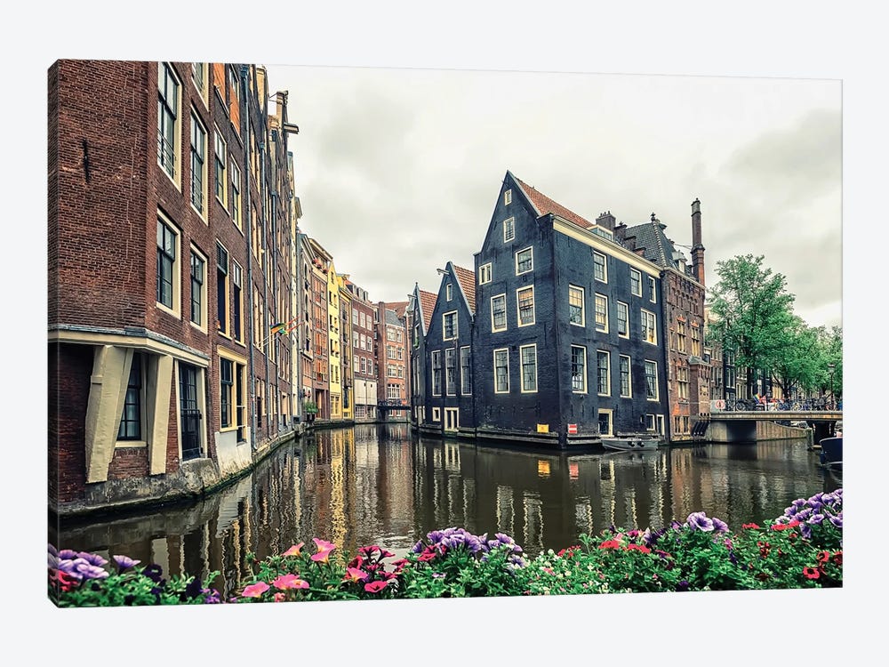 Amsterdam Corner by Manjik Pictures 1-piece Canvas Art Print