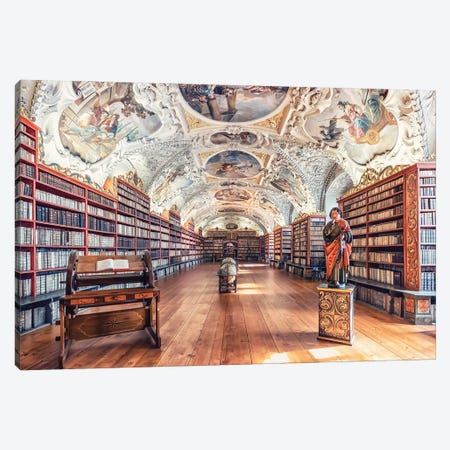 Library Of Strahov Monastery Canvas Print #EMN806} by Manjik Pictures Art Print