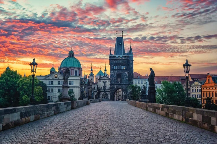 Charles Bridge Sunrise by Manjik Pictures wall art