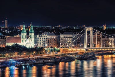 Night In Budapest by Manjik Pictures framed wall art