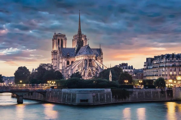 Notre Dame Cathedral: Notre Dame At Dusk by Manjik Pictures