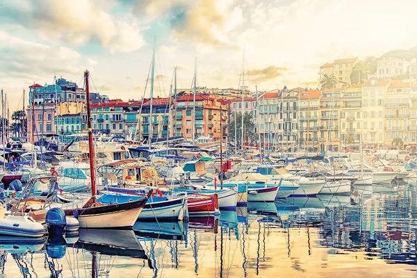 Harbors: Old Harbour In Cannes by Manjik Pictures