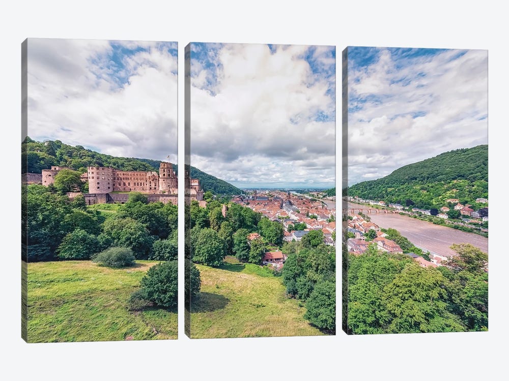 Heidelberg by Manjik Pictures 3-piece Canvas Art Print