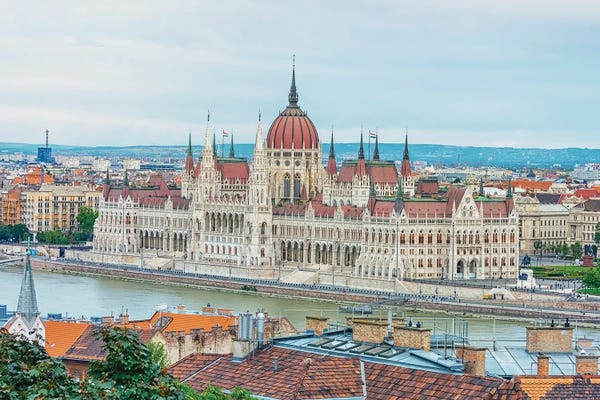 Hungary: Hungarian Parliament From The Roofs by Manjik Pictures