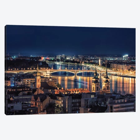 Budapest Panorama Canvas Print #EMN834} by Manjik Pictures Canvas Wall Art