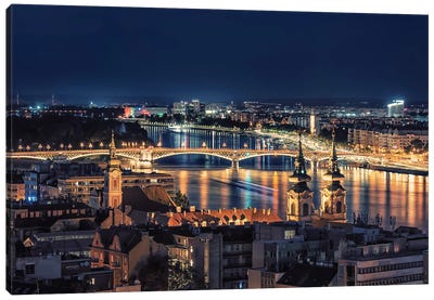 Budapest Panorama Canvas Art Print - Hungary