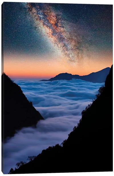 Himalayas Dusk Canvas Art Print - Nebula Art