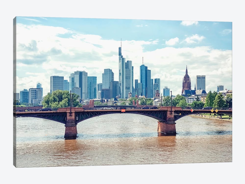 Frankfurt By The River by Manjik Pictures 1-piece Canvas Art Print