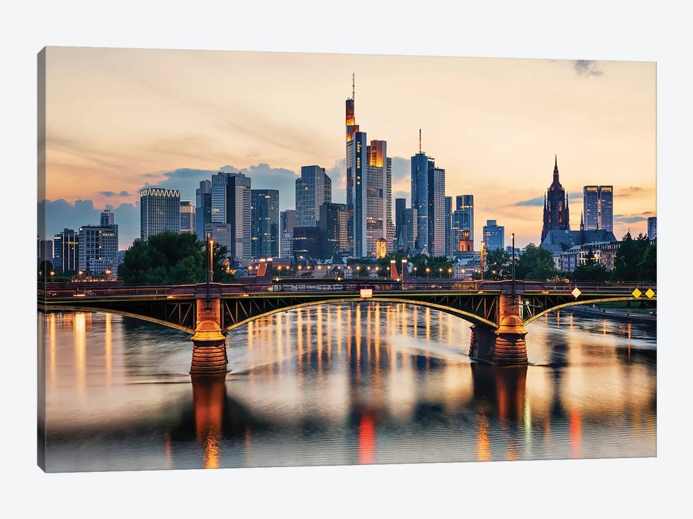 Frankfurt Sunset by Manjik Pictures 1-piece Art Print