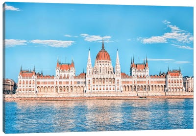 Hungarian Parliament Facade Canvas Art Print - Hungary Art