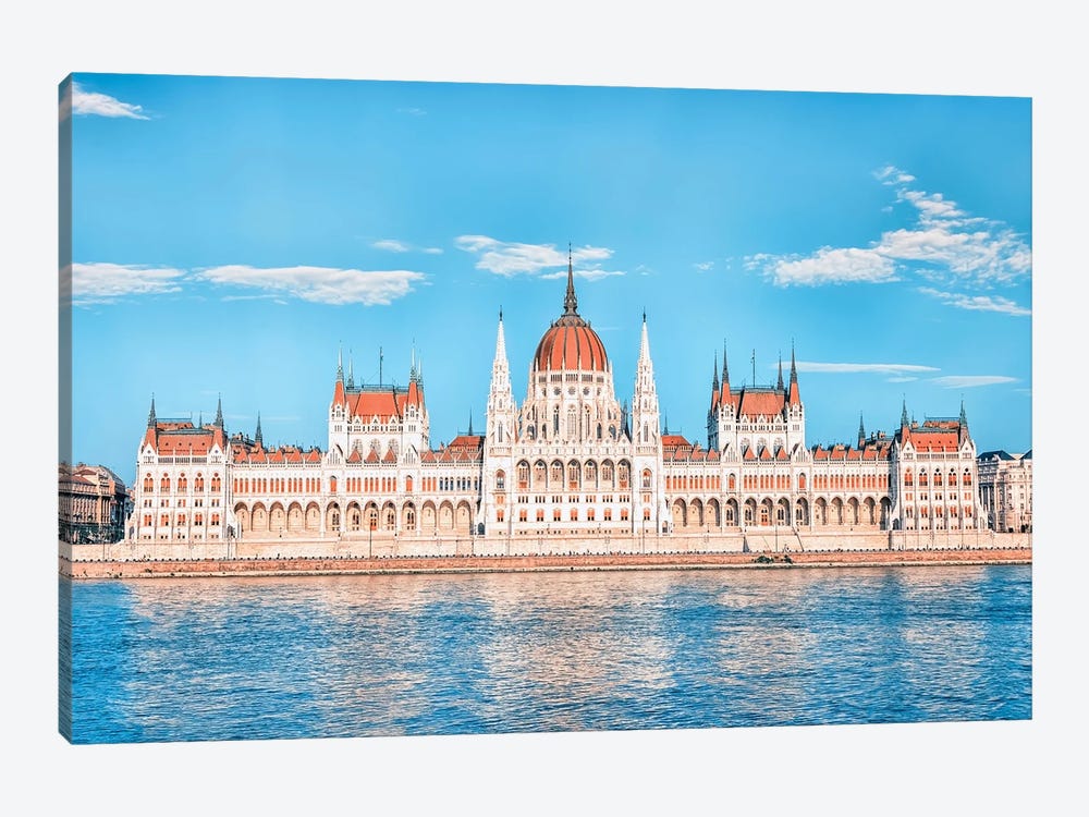 Hungarian Parliament Facade by Manjik Pictures 1-piece Art Print