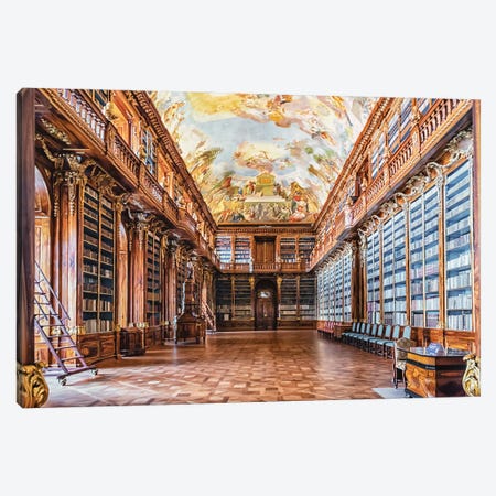 Library In Prague Canvas Print #EMN853} by Manjik Pictures Canvas Print