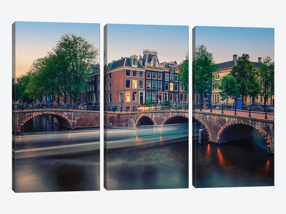 From Amsterdam With Love by Manjik Pictures 3-piece Canvas Art Print