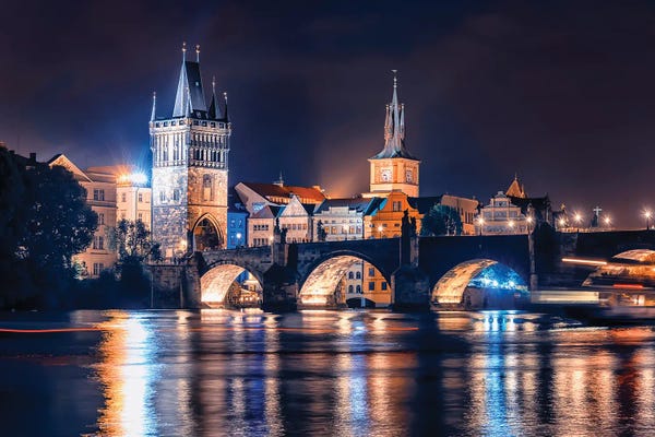 Czech Republic: Night In Prague by Manjik Pictures